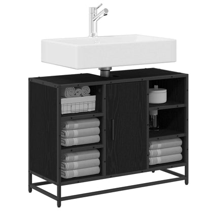Koupelnová Skříň Černý Dub 80 X 33 X 60 Cm Kompozitní Dřevo