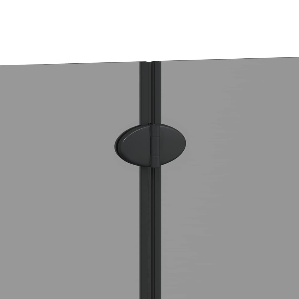 Závěs Pro Sprchu Černá 130 X 138 Cm Esg Sklo A Hliník