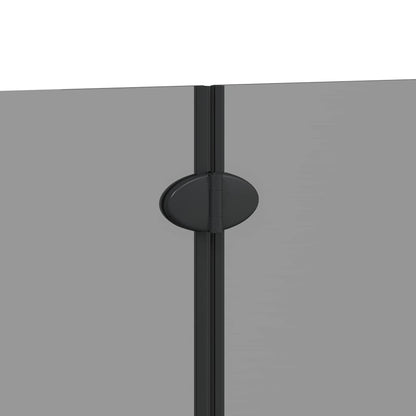 Závěs Pro Sprchu Černá 130 X 138 Cm Esg Sklo A Hliník