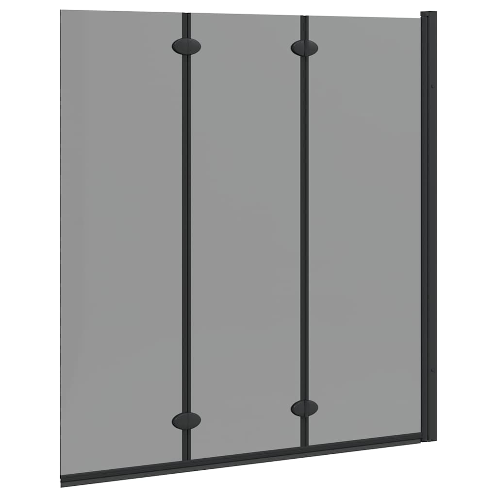 Závěs Pro Sprchu Černá 130 X 138 Cm Esg Sklo A Hliník