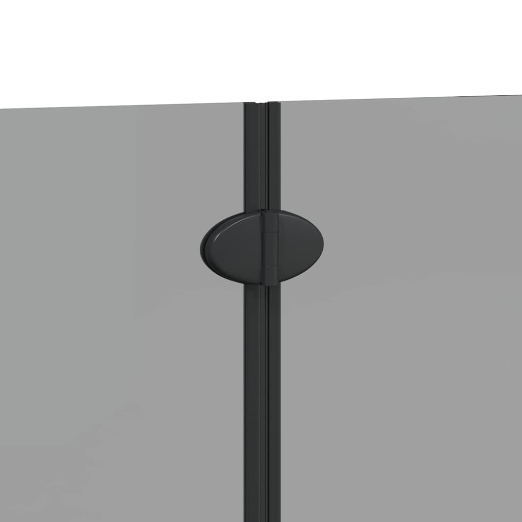 Závěs Pro Sprchu Černá 120 X 140 Cm Esg Sklo A Hliník