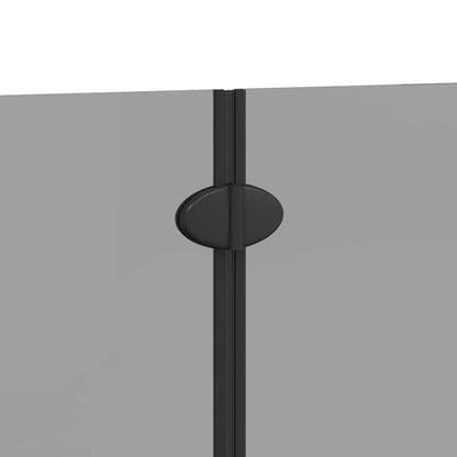 Závěs Pro Sprchu Černá 120 X 140 Cm Esg Sklo A Hliník