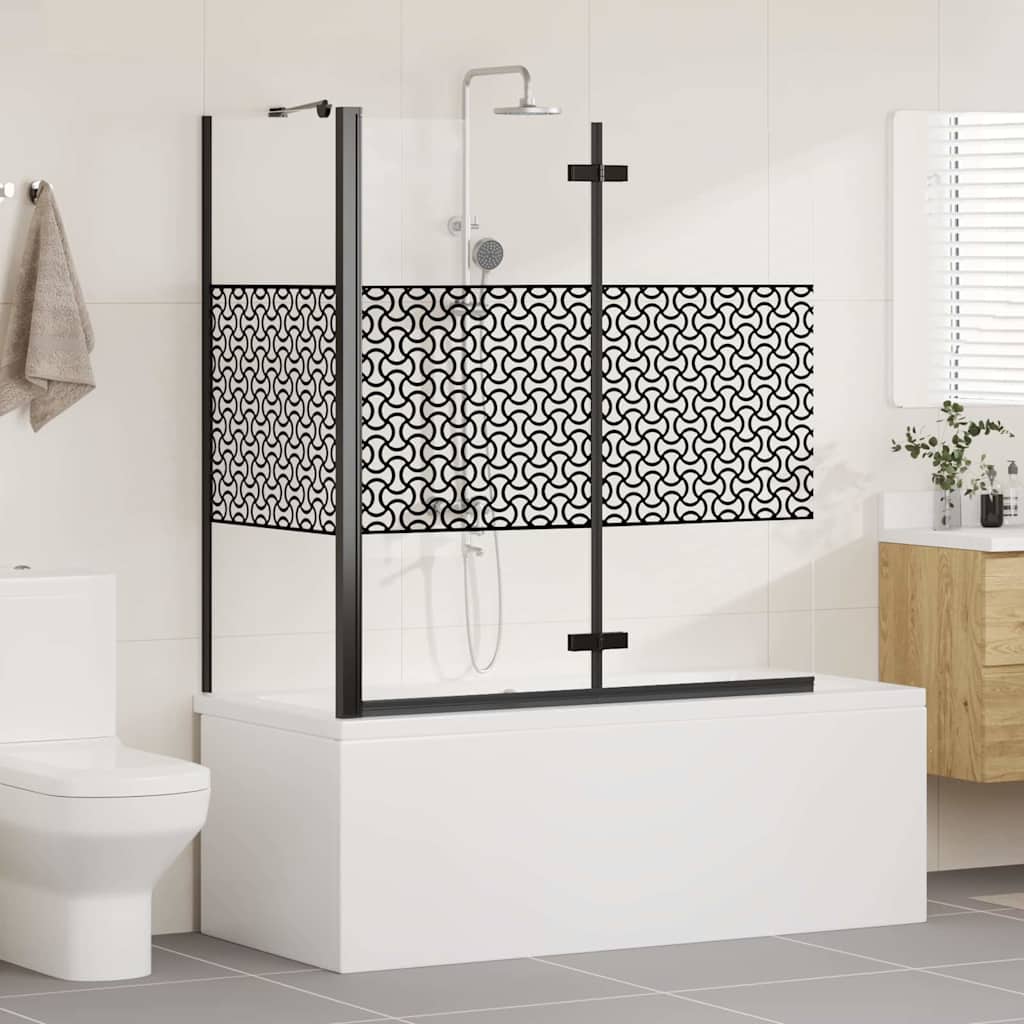 Koupelnové Zástěny Geometrický Černá 120 X 67 X 129 Cm