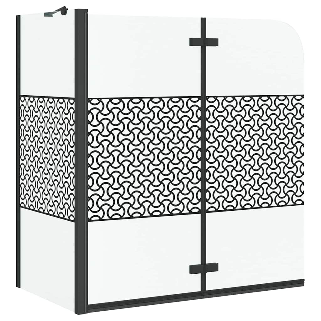 Koupelnové Zástěny Geometrický Černá 120 X 67 X 129 Cm