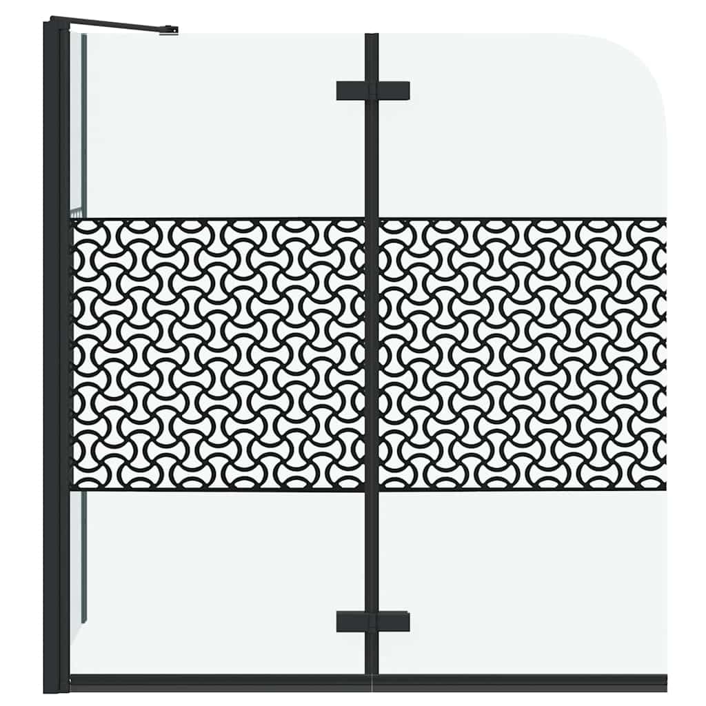Koupelnové Zástěny Geometrický Černá 120 X 67 X 129 Cm
