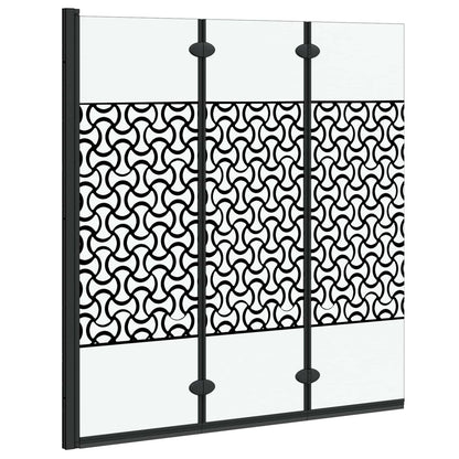 Závěs Pro Sprchu Černá A Průhledná 130 X 130 Cm Tvrzené Sklo