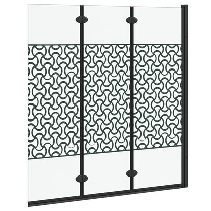 Závěs Pro Sprchu Černá A Průhledná 130 X 130 Cm Tvrzené Sklo