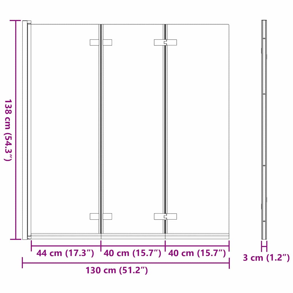 Skládací Sprchový Kout 130 X 138 Cm Esg Sklo A Hliník