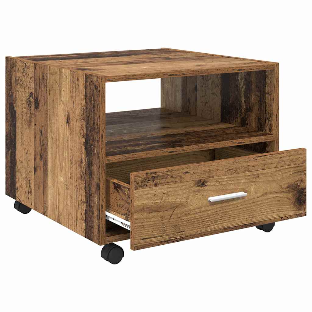 Konferenční Stolek Staré Dřevo 55 X 55 X 45 Cm Kompozitní Dřevo