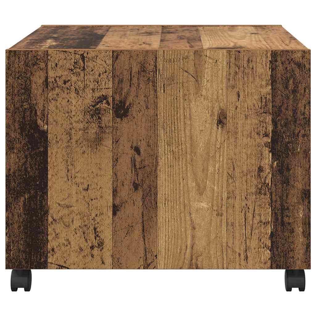 Konferenční Stolek Staré Dřevo 55 X 55 X 45 Cm Kompozitní Dřevo
