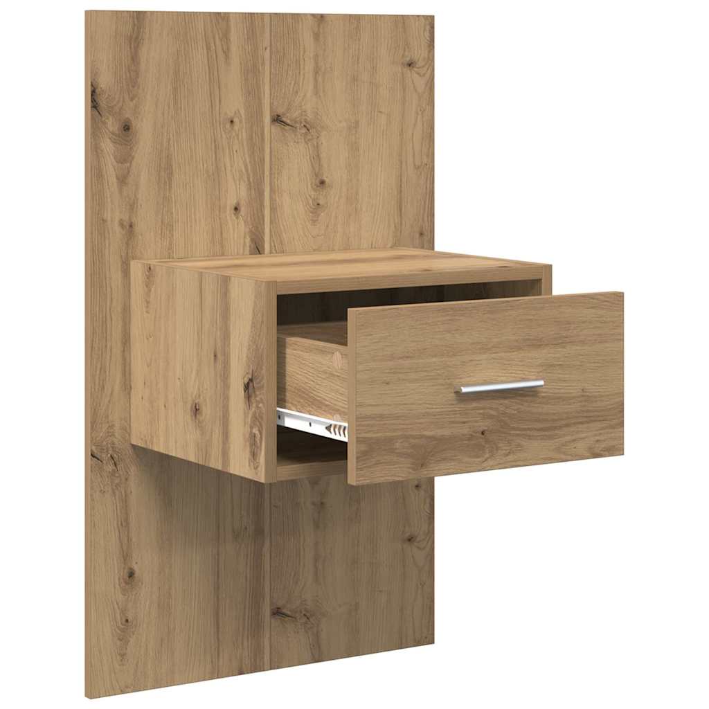 Noční Skříňka 2 Ks Artisanový Dub 50 X 32,5 X 80Cm