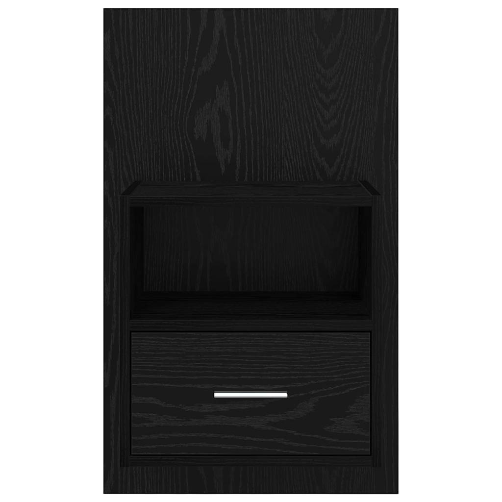 Noční Skříňka 2 Ks Černý Dub 50 X 32,5 X 80Cm Kompozitní Dřevo