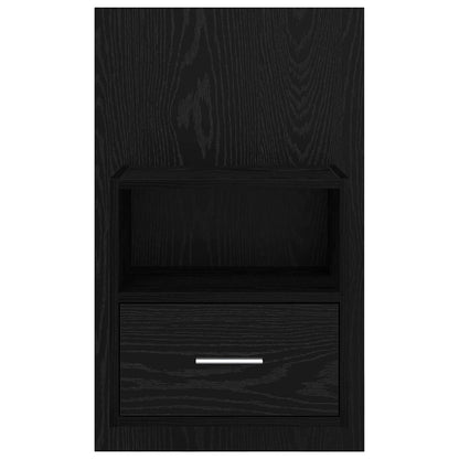 Noční Skříňka 2 Ks Černý Dub 50 X 32,5 X 80Cm Kompozitní Dřevo