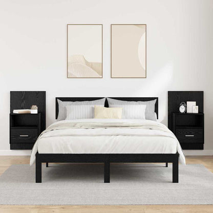 Noční Skříňka 2 Ks Černý Dub 50 X 32.5 X 80Cm Kompozitní Dřevo