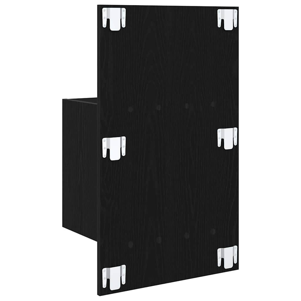 Noční Skříňka 2 Ks Černý Dub 50 X 32.5 X 80Cm Kompozitní Dřevo