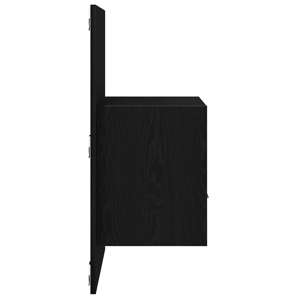 Noční Skříňka 2 Ks Černý Dub 50 X 32.5 X 80Cm Kompozitní Dřevo