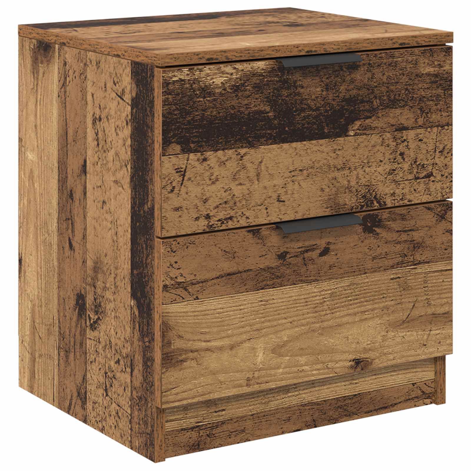 Noční Skříňka 2 Ks Staré Dřevo 45 X 39 X 50Cm Kompozitní Dřevo