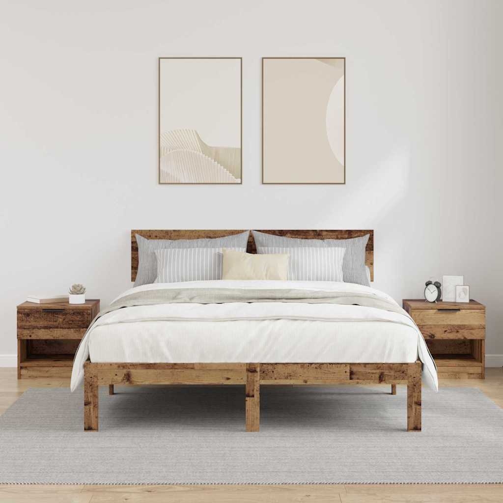 Zásuvka Pod Postel 2 Ks Staré Dřevo 40 X 39 X 40Cm