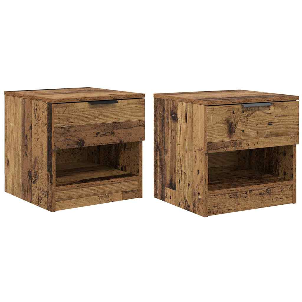 Zásuvka Pod Postel 2 Ks Staré Dřevo 40 X 39 X 40Cm