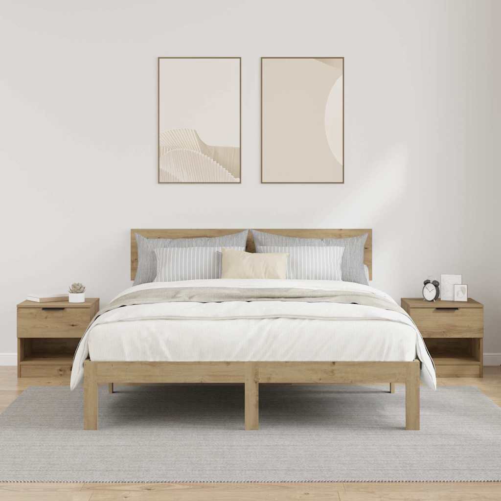Zásuvka Pod Postel 2 Ks Artisanový Dub 40 X 39 X 40Cm