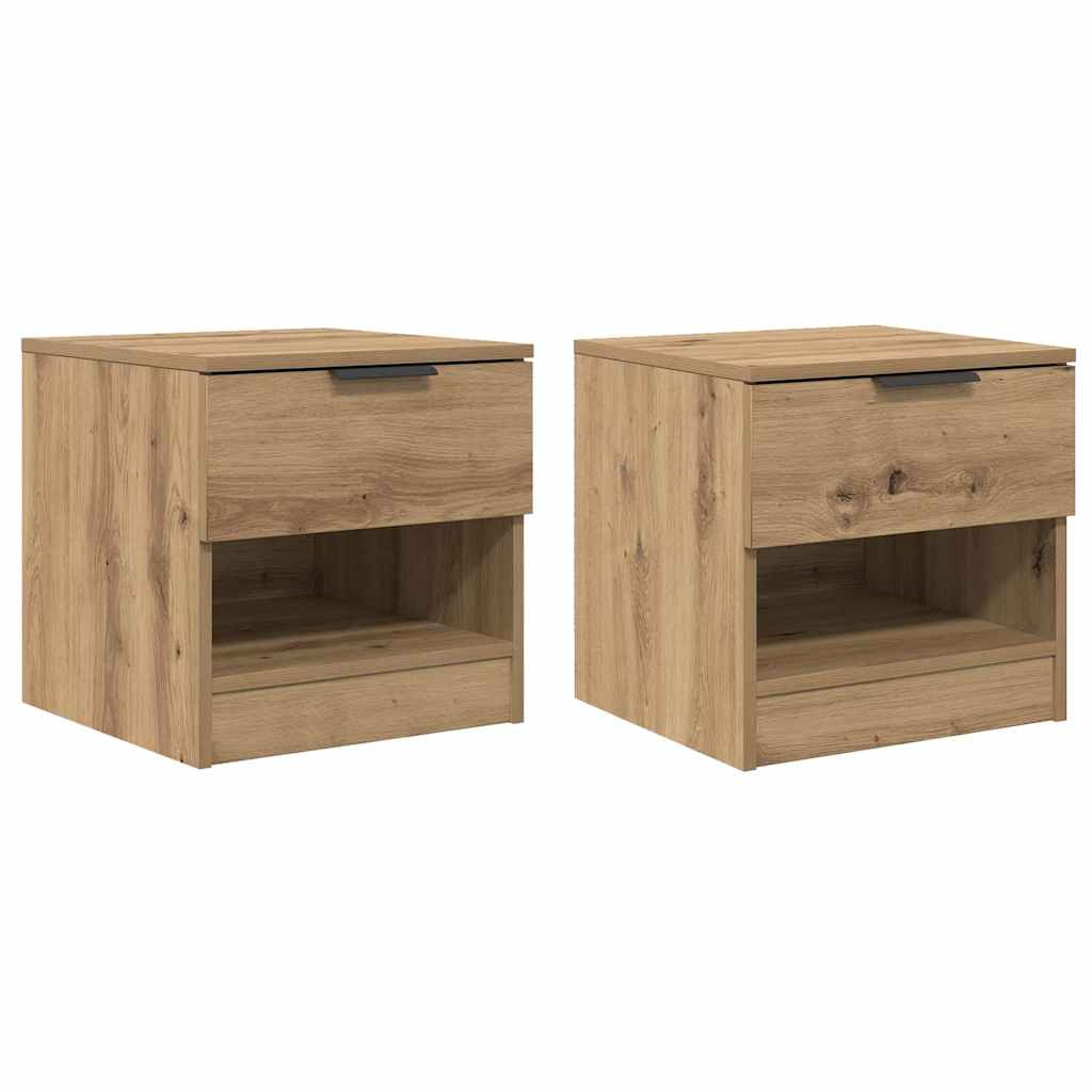 Zásuvka Pod Postel 2 Ks Artisanový Dub 40 X 39 X 40Cm