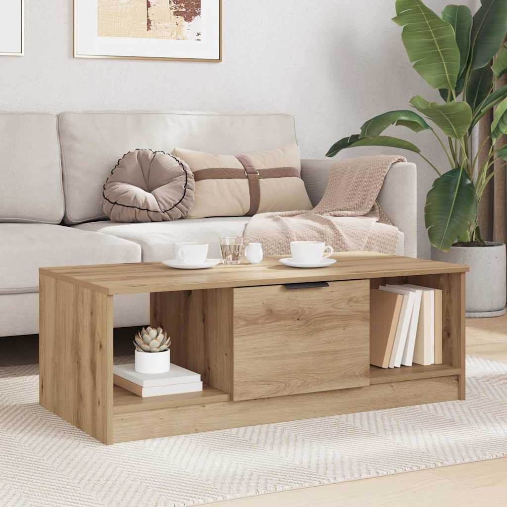 Konferenční Stolek Artisanový Dub 102 X 50 X 36 Cm