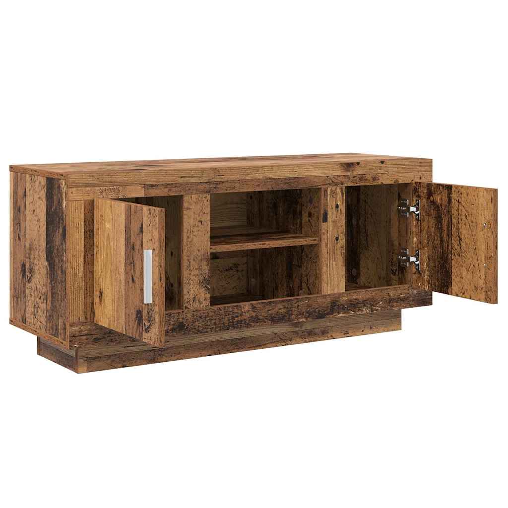 Televizní Skříň 102 X 35 X 45 Cm Staré Dřevo Kompozitní Dřevo