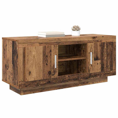 Televizní Skříň 102 X 35 X 45 Cm Staré Dřevo Kompozitní Dřevo