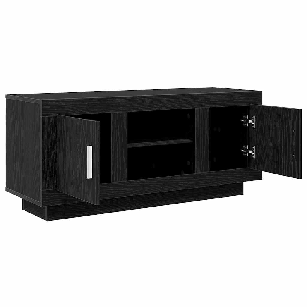 Televizní Skříň 102 X 35 X 45 Cm Černý Dub Kompozitní Dřevo
