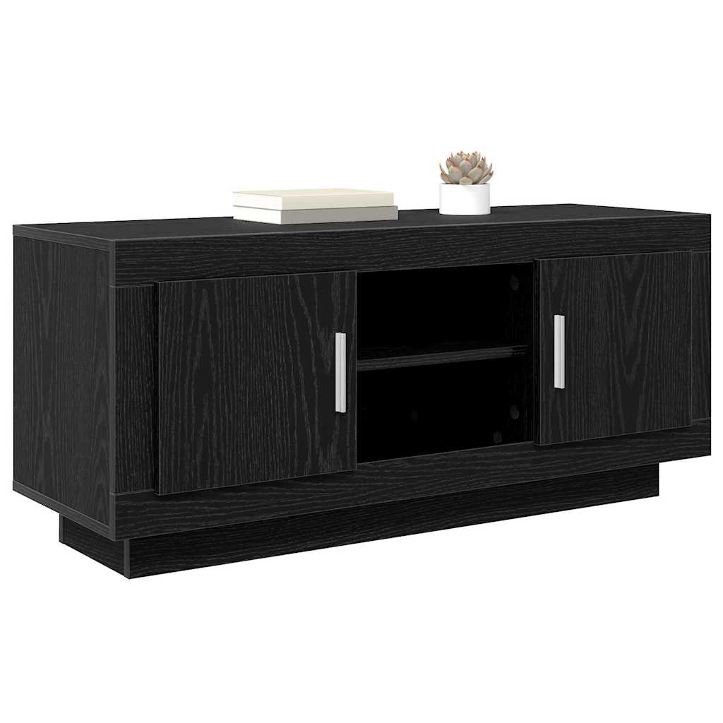 Televizní Skříň 102 X 35 X 45 Cm Černý Dub Kompozitní Dřevo