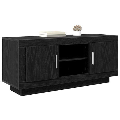 Televizní Skříň 102 X 35 X 45 Cm Černý Dub Kompozitní Dřevo