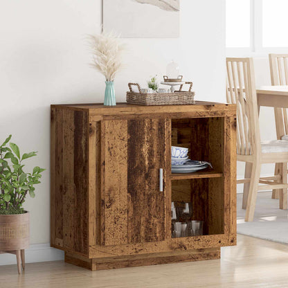 Servírovací Skříň Staré Dřevo 80 X 40 X 75 Cm Kompozitní Dřevo