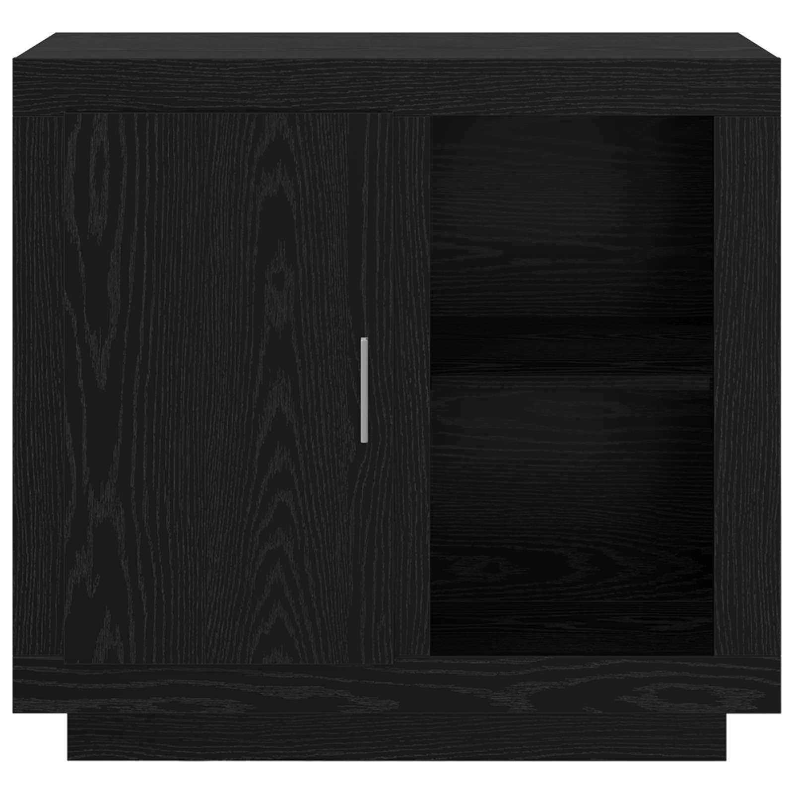 Servírovací Skříň Černý Dub 80 X 40 X 75 Cm Kompozitní Dřevo