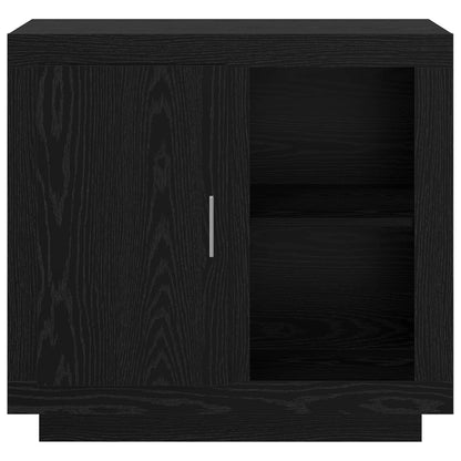 Servírovací Skříň Černý Dub 80 X 40 X 75 Cm Kompozitní Dřevo