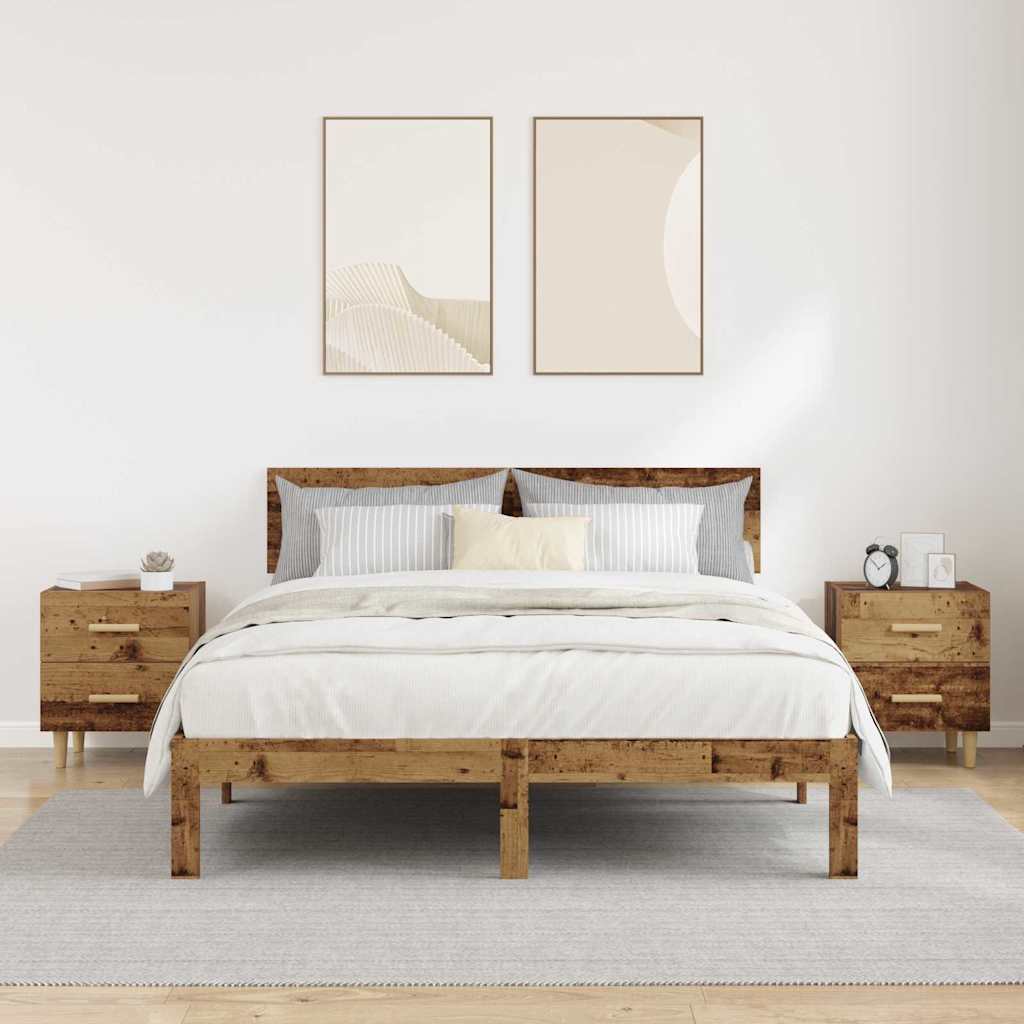Zásuvka Pod Postel 2 Ks Staré Dřevo 40 X 35 X 47,5 Cm