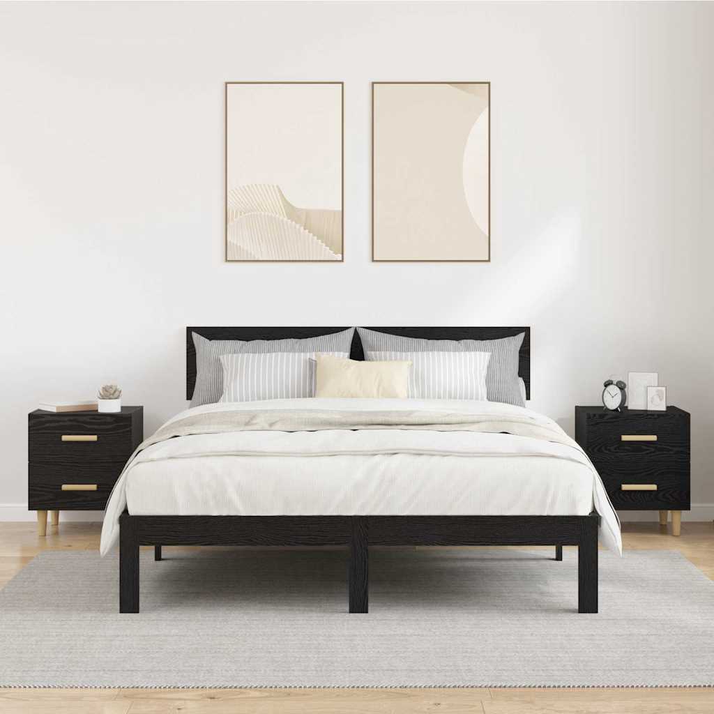 Zásuvka Pod Postel 2 Ks Černý Dub 40 X 35 X 47,5 Cm