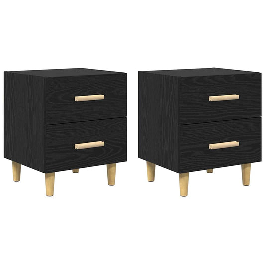 Zásuvka Pod Postel 2 Ks Černý Dub 40 X 35 X 47,5 Cm
