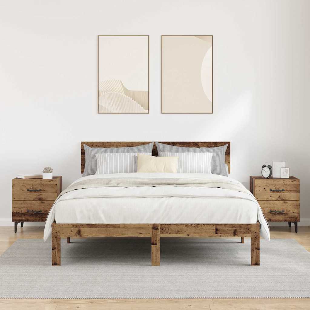 Zásuvka Pod Postel 2 Ks Staré Dřevo 40 X 35 X 47,5 Cm