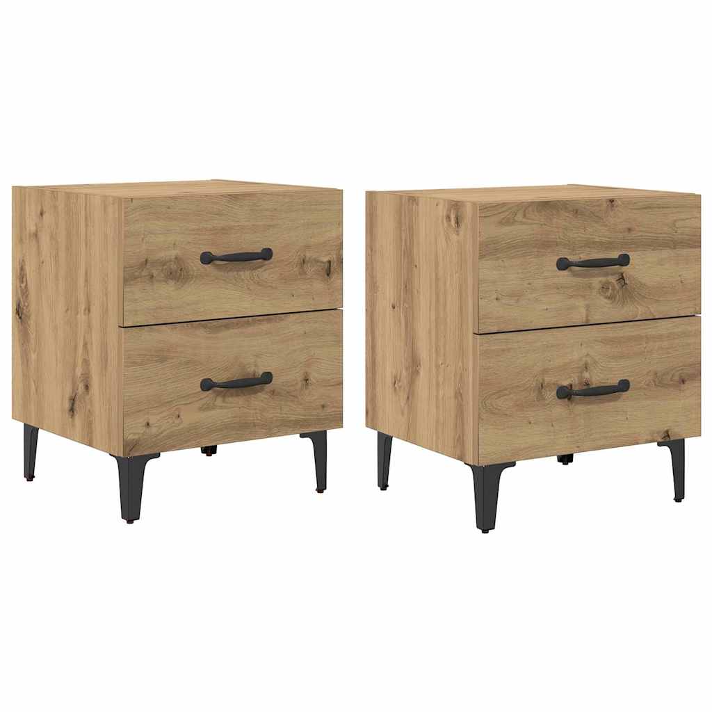 Zásuvka Pod Postel 2 Ks Artisanový Dub 40 X 35 X 47,5 Cm