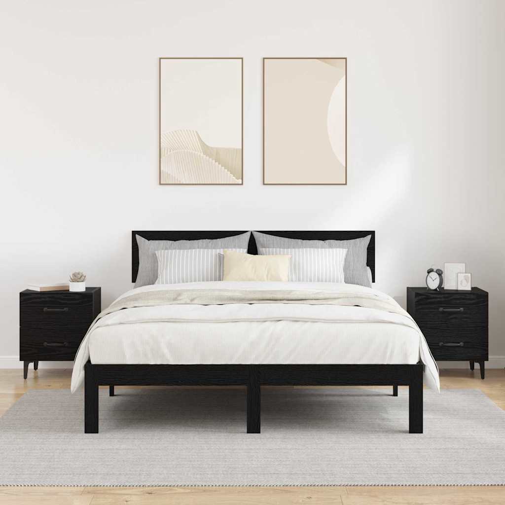 Zásuvka Pod Postel 2 Ks Černý Dub 40 X 35 X 47,5 Cm