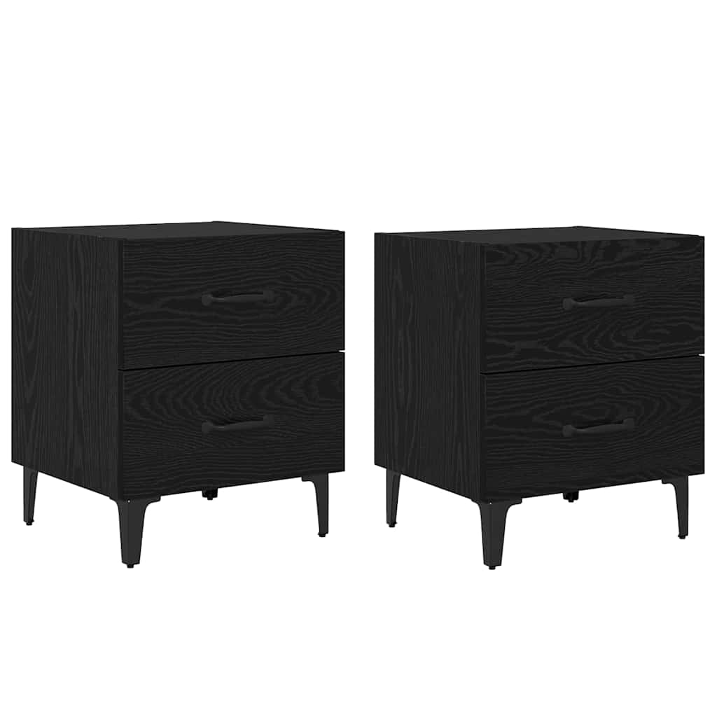Zásuvka Pod Postel 2 Ks Černý Dub 40 X 35 X 47,5 Cm