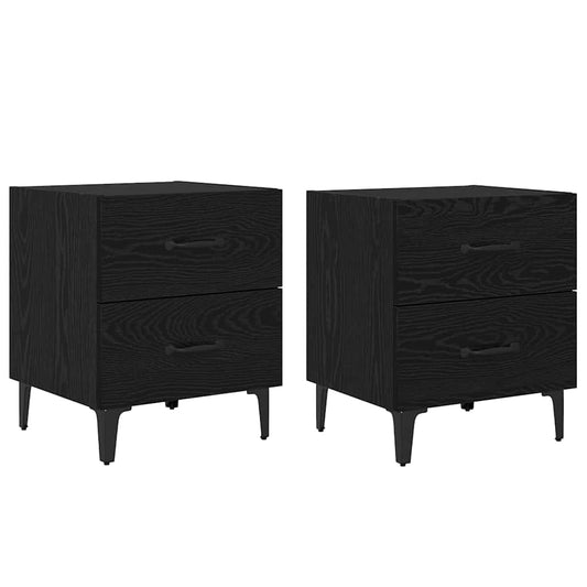 Zásuvka Pod Postel 2 Ks Černý Dub 40 X 35 X 47,5 Cm