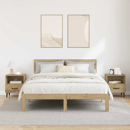 Noční Skříňka 2 Ks Artisanový Dub 40 X 35 X 47,5 Cm