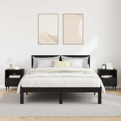 Noční Skříňka 2 Ks Černý Dub 40 X 35 X 47,5 Cm Kompozitní Dřevo