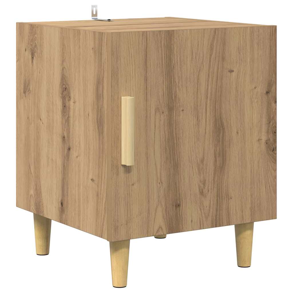 Noční Skříňka Artisanový Dub 40 X 40 X 50 Cm Kompozitní Dřevo