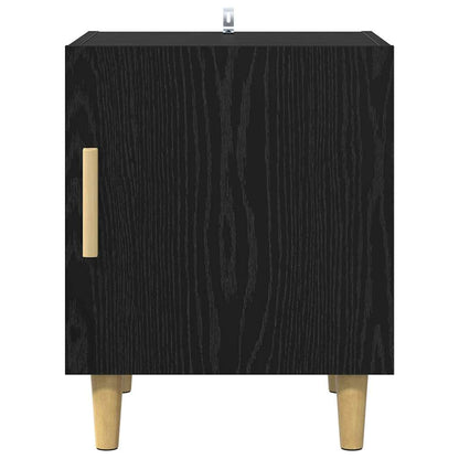 Noční Skříňka 2 Ks Černý Dub 40 X 40 X 50 Cm Kompozitní Dřevo