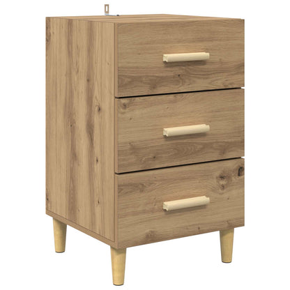 Noční Skříňka Artisanový Dub 40 X 40 X 66 Cm Kompozitní Dřevo