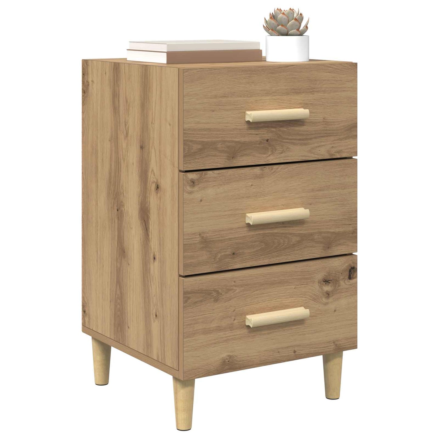 Noční Skříňka Artisanový Dub 40 X 40 X 66 Cm Kompozitní Dřevo