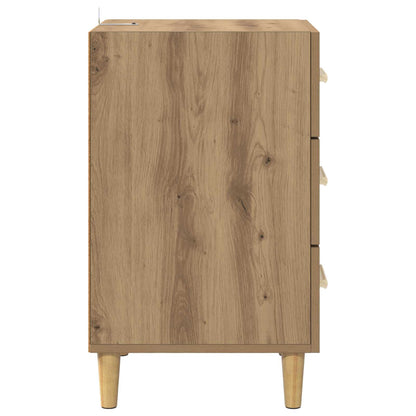 Noční Skříňka Artisanový Dub 40 X 40 X 66 Cm Kompozitní Dřevo