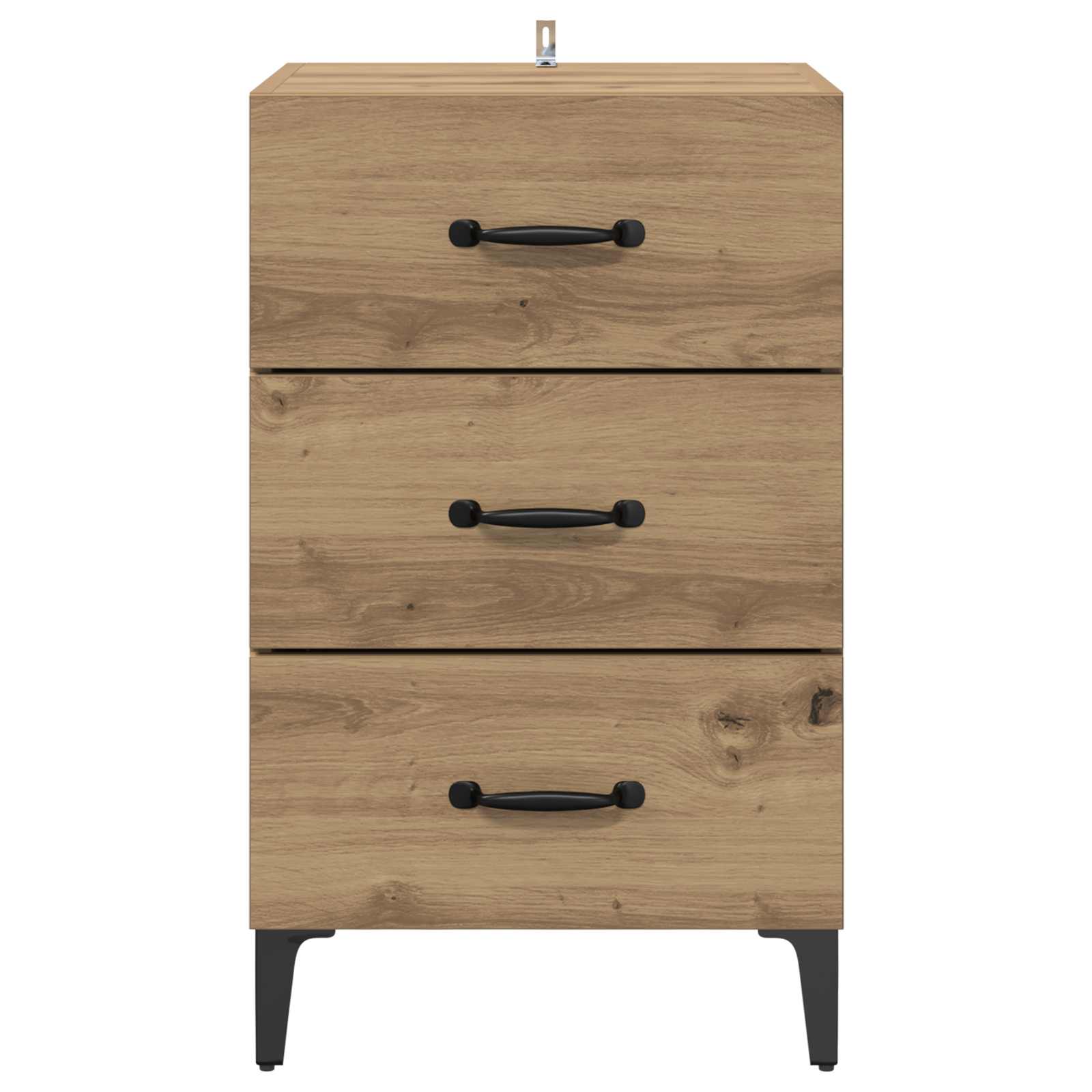 Noční Skříňka Artisanový Dub 40 X 40.5 X 66 Cm Kompozitní Dřevo